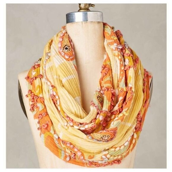Like New Handmade Cotton Anthropologie scarf - Picture 2 of 5